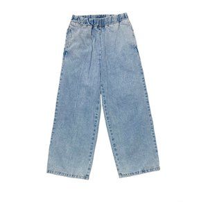 H&M Wide-leg High Rise Pull-on Denim Pants